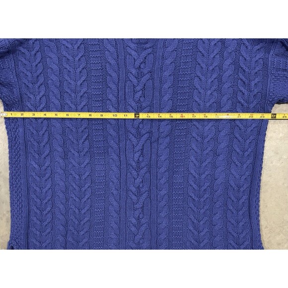 Lauren Ralph Lauren Women's 1X Crew Neck Pullover Sweater Purple Chunky Knit - Picture 3 of 6